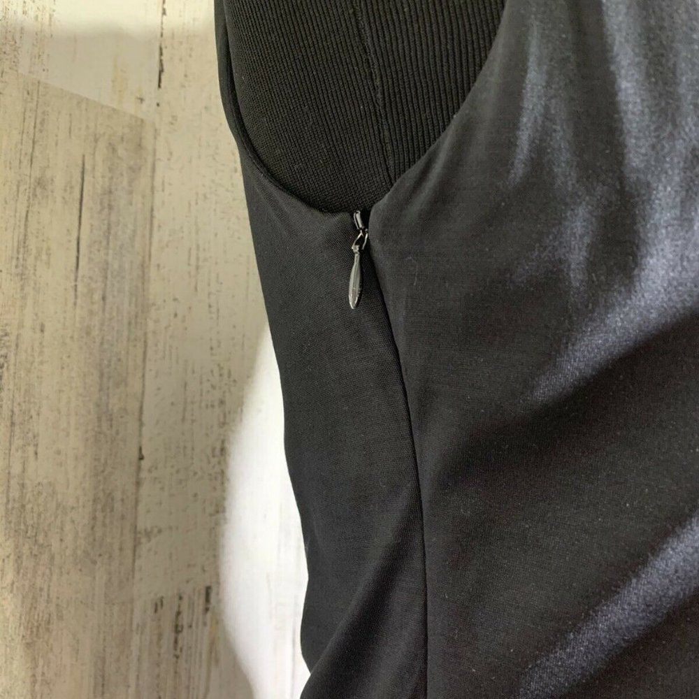 Christian Cota black gathered draped slim size 6 - Picture 4 of 7